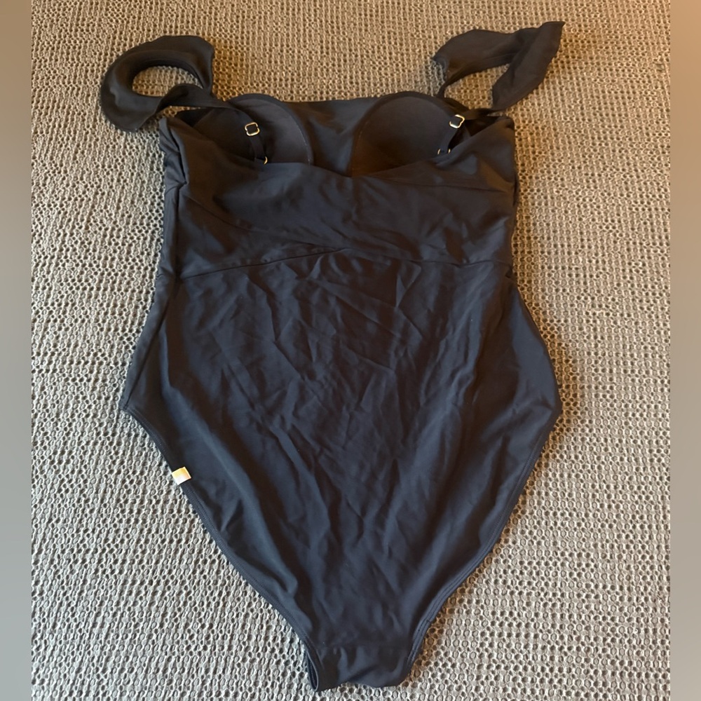 summersalt Black Ruffle-Strap One-Piece Swimsuit - Picture 11 of 13